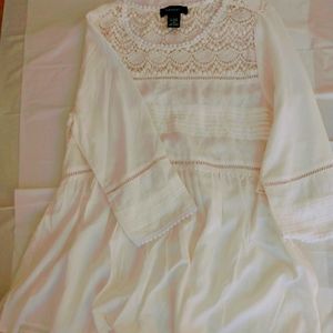 KAREN KANE Lace 3/4 Off White Boho Top Blouse